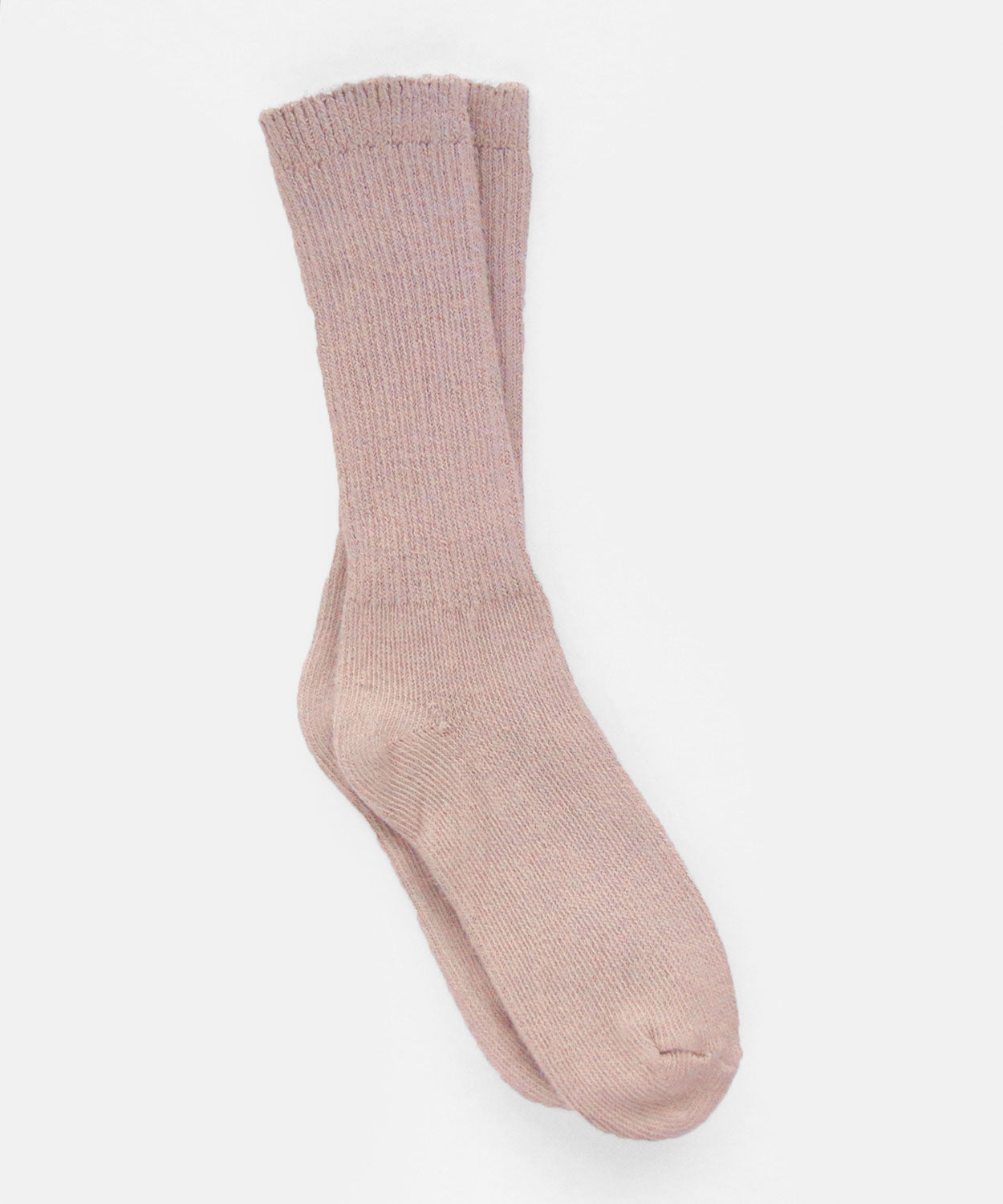 Long cotton socks in light pink, by Okayok socks Canada.