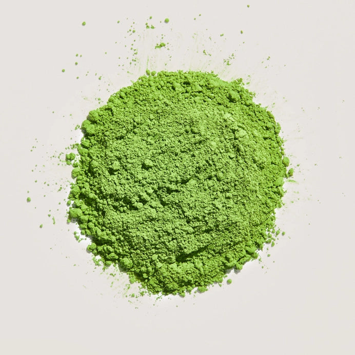 A pile of matcha green tea powder.