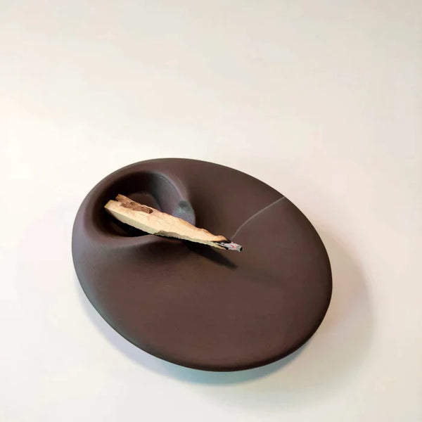 Ceramic Palo Santo Holder – Incense Burner, Handmade, Ash Catcher (Black) - View #14